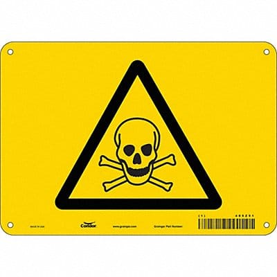 Safety Sign 7 in x 10 in Polyethylene