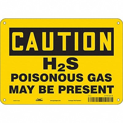 J8203 Safety Sign 7 in x 10 in Polyethylene