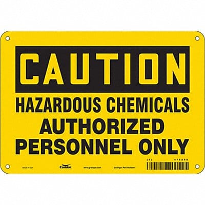 Safety Sign 7 inx10 in Polyethylene