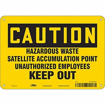 Safety Sign 7 inx10 in Polyethylene