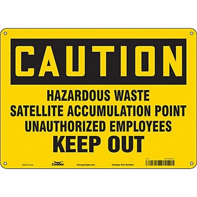 Safety Sign 10 inx14 in Polyethylene