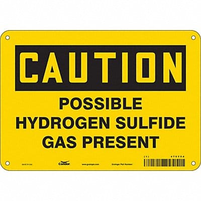 Safety Sign 7 in x 10 in Polyethylene