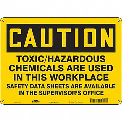 Safety Sign 10 in x 14 in Aluminum