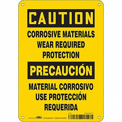 Safety Sign 10 in x 7 in Aluminum