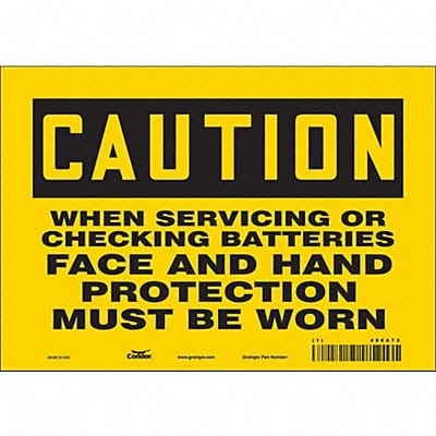 Safety Sign 7 inx10 in Vinyl