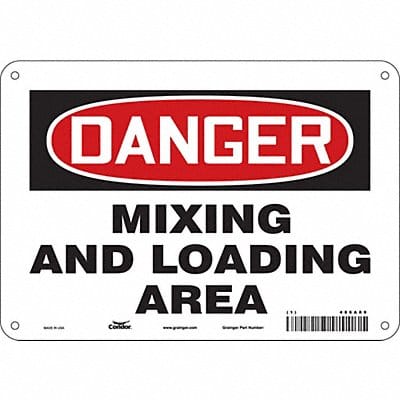 Safety Sign 7 inx10 in Polyethylene