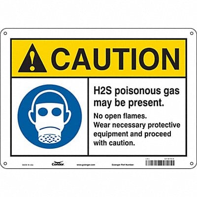 Safety Sign 10 in x 14 in Polyethylene