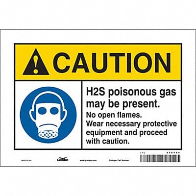 Safety Sign 7 in x 10 in Vinyl