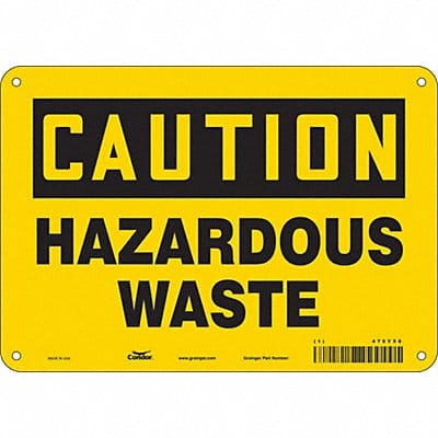 J8214 Safety Sign 7 inx10 in Polyethylene