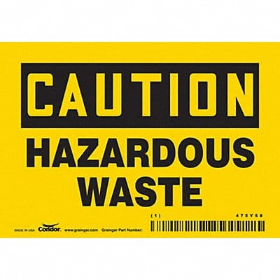 J8214 Safety Sign 3 1/2 inx5 in Vinyl