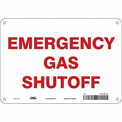 J8159 Safety Sign 7 in x 10 in Aluminum