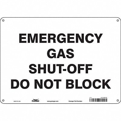 Safety Sign 10 in x 14 in Aluminum