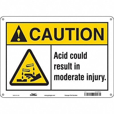 Safety Sign 10 in x 14 in Aluminum