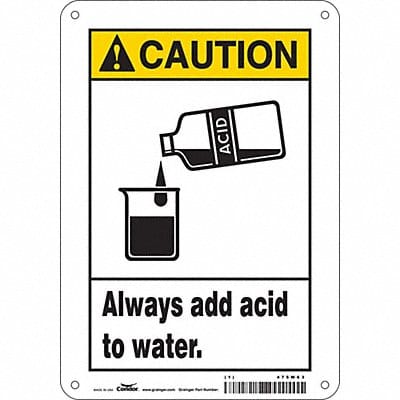 Safety Sign 10 in x 7 in Polyethylene