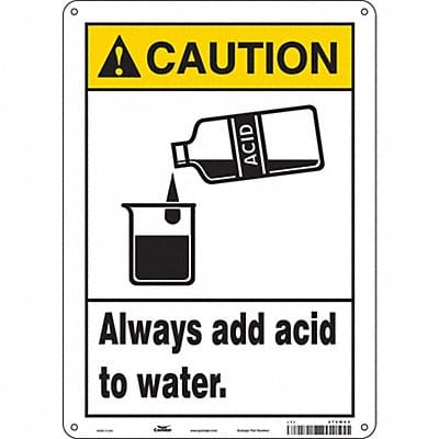 Safety Sign 14 in x 10 in Polyethylene