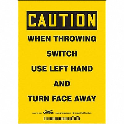 Safety Sign 7 in x 5 in Vinyl