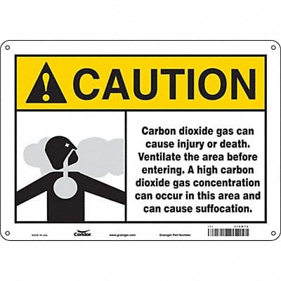 Safety Sign 10 inx14 in Polyethylene