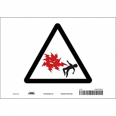 Safety Sign 7 in x 10 in Vinyl