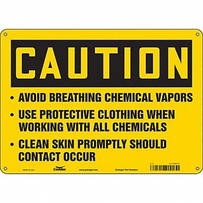 Safety Sign 10 in x 14 in Aluminum