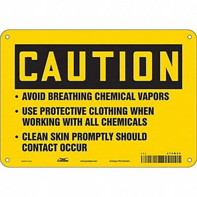 Safety Sign 7 inx10 in Vinyl