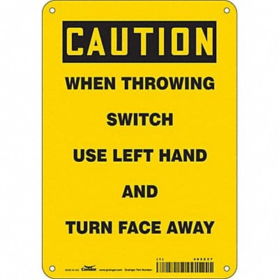 Safety Sign 10 in x 7 in Polyethylene