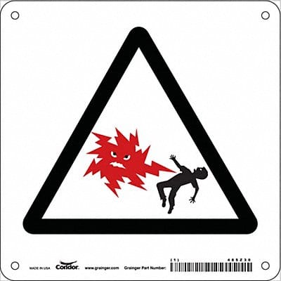 Safety Sign 7 in x 7 in Polyethylene