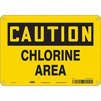 Chemical Sign 7 in x 10 in Aluminum