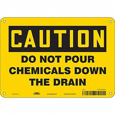 Safety Sign 7 inx10 in Polyethylene