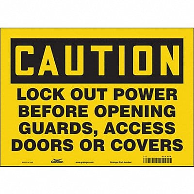 Safety Sign 10 inx14 in Vinyl