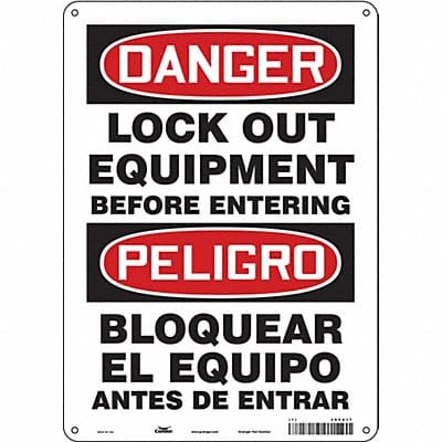 Safety Sign 14 inx10 in Aluminum