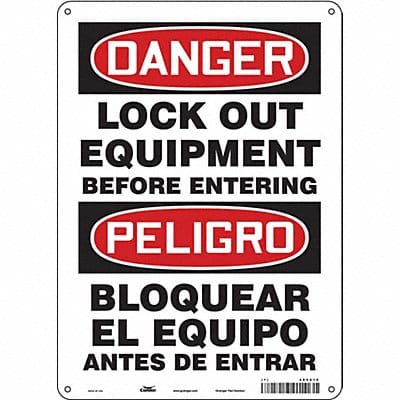 Safety Sign 14 in x 10 in Polyethylene