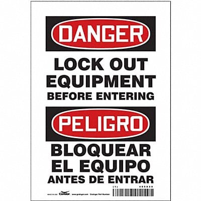 Safety Sign 10 inx7 in Vinyl