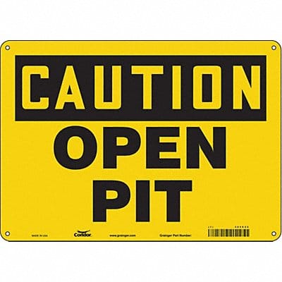 Safety Sign 10 inx14 in Polyethylene