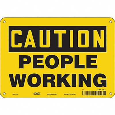 Safety Sign 7 in x 10 in Aluminum