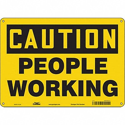 Safety Sign 10 in x 14 in Polyethylene