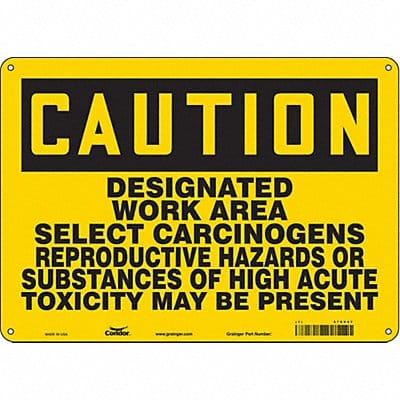 Safety Sign 10 in x 14 in Aluminum