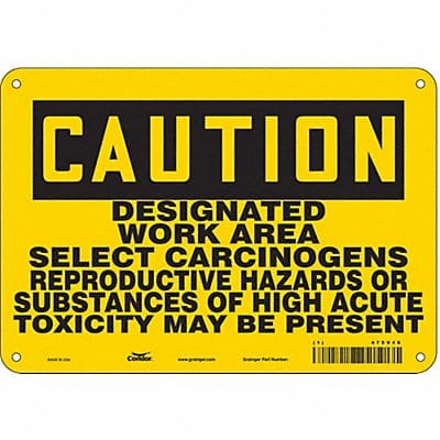 Safety Sign 7 in x 10 in Polyethylene