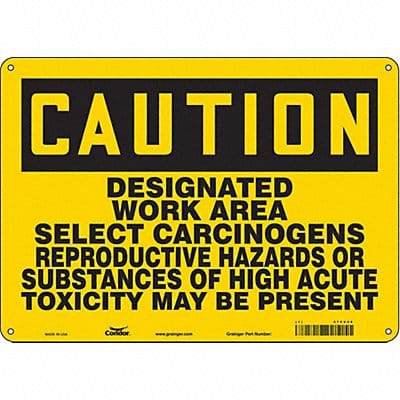 Safety Sign 10 in x 14 in Polyethylene