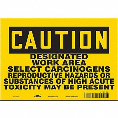 Safety Sign 7 inx10 in Vinyl