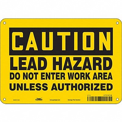 Safety Sign 7 in x 10 in Aluminum