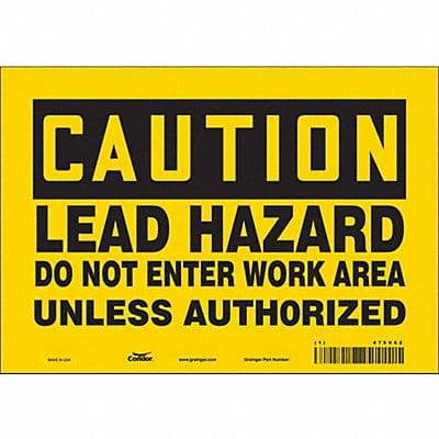 Safety Sign 7 inx10 in Vinyl