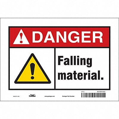 Safety Sign 7 in x 10 in Vinyl