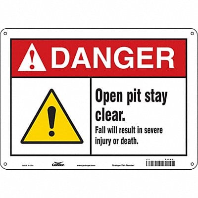 Safety Sign 10 in x 14 in Polyethylene