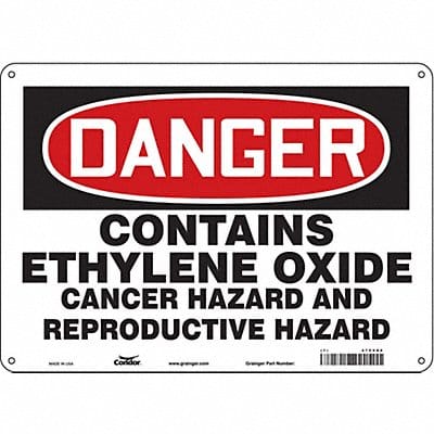 Safety Sign 10 in x 14 in Polyethylene