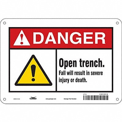 Safety Sign 7 in x 10 in Aluminum