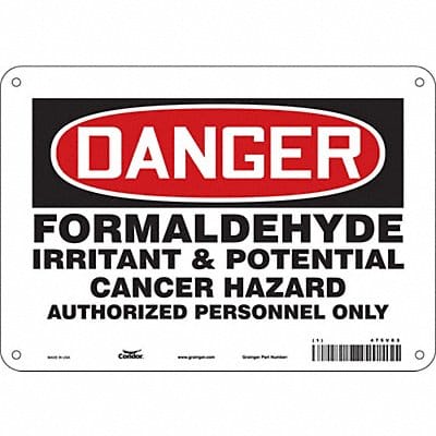 Safety Sign 7 in x 10 in Aluminum