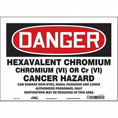 Safety Sign 10 in x 14 in Vinyl