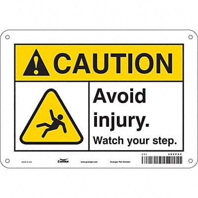 Safety Sign 7 in x 10 in Polyethylene