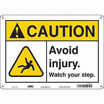 Safety Sign 10 inx14 in Polyethylene