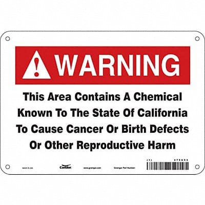 Safety Sign 10 Wx7 H 0.055 Thickness